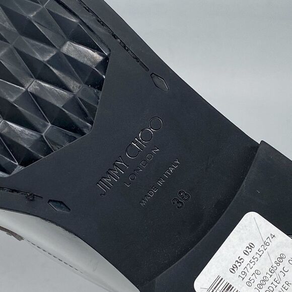 Jimmy Choo Addie JC Logo Metallic Loafer size 38 - Picture 13 of 13